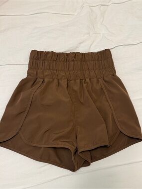 High-Waist Brown Women’s Shorts